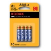 Baterie KODAK Max Alkaline K3A-4 4ks